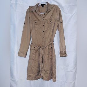 Ralph Lauren British khaki/Safari tan shirt-dress